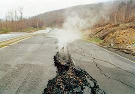 Cittadina di Centralia, il fuoco esce dalla terra, Pennsylvania
