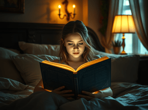 Strega che studia incantesimi